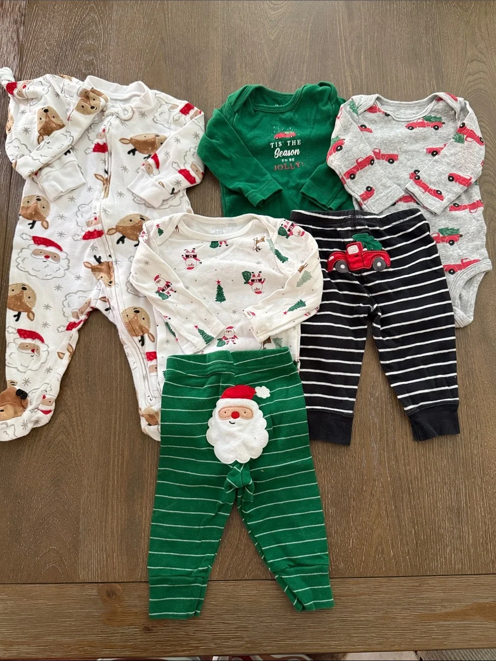 EUC 6 Month Carter’s and Just One You by Carter’s Christmas Outfits